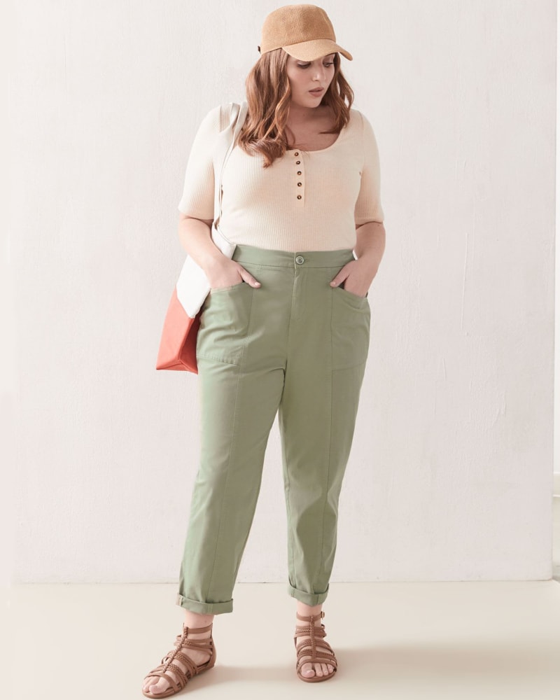 Plus size model wearing Bahama Pant by Addition Elle | Dia&Co | dia_product_style_image_id:119405
